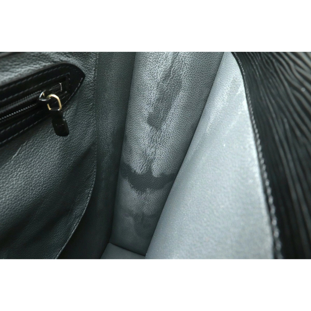 Louis Vuitton Epi Sac Plat Tote Bag Handbag Business Square Noir Black - Picture 5 of 9